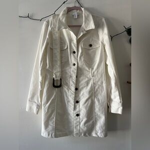 House of Harlow 1960 white corduroy dress